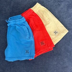 Zara Kids Blue, Red, and Yellow Shorts Trio